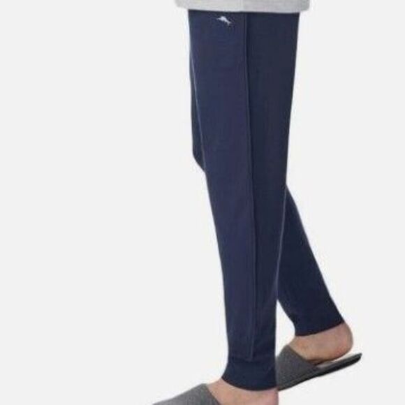 TOMMY BAHAMA Mens 2-piece Relaxed Fit Lounge Set Sz M Blue Gray Soft Pajamas NWT - Picture 2 of 11